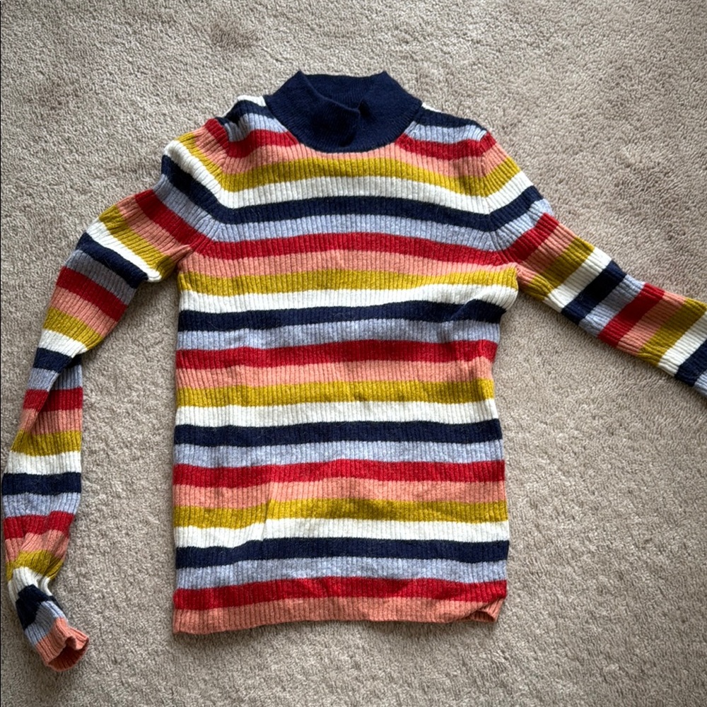 Madewell Multicolor Striped Turtleneck Sweater